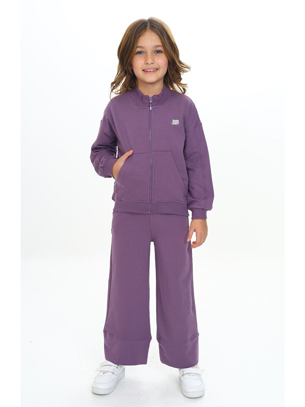 Mor Kız Çocuk Nakışlı Eşofman Takım-3