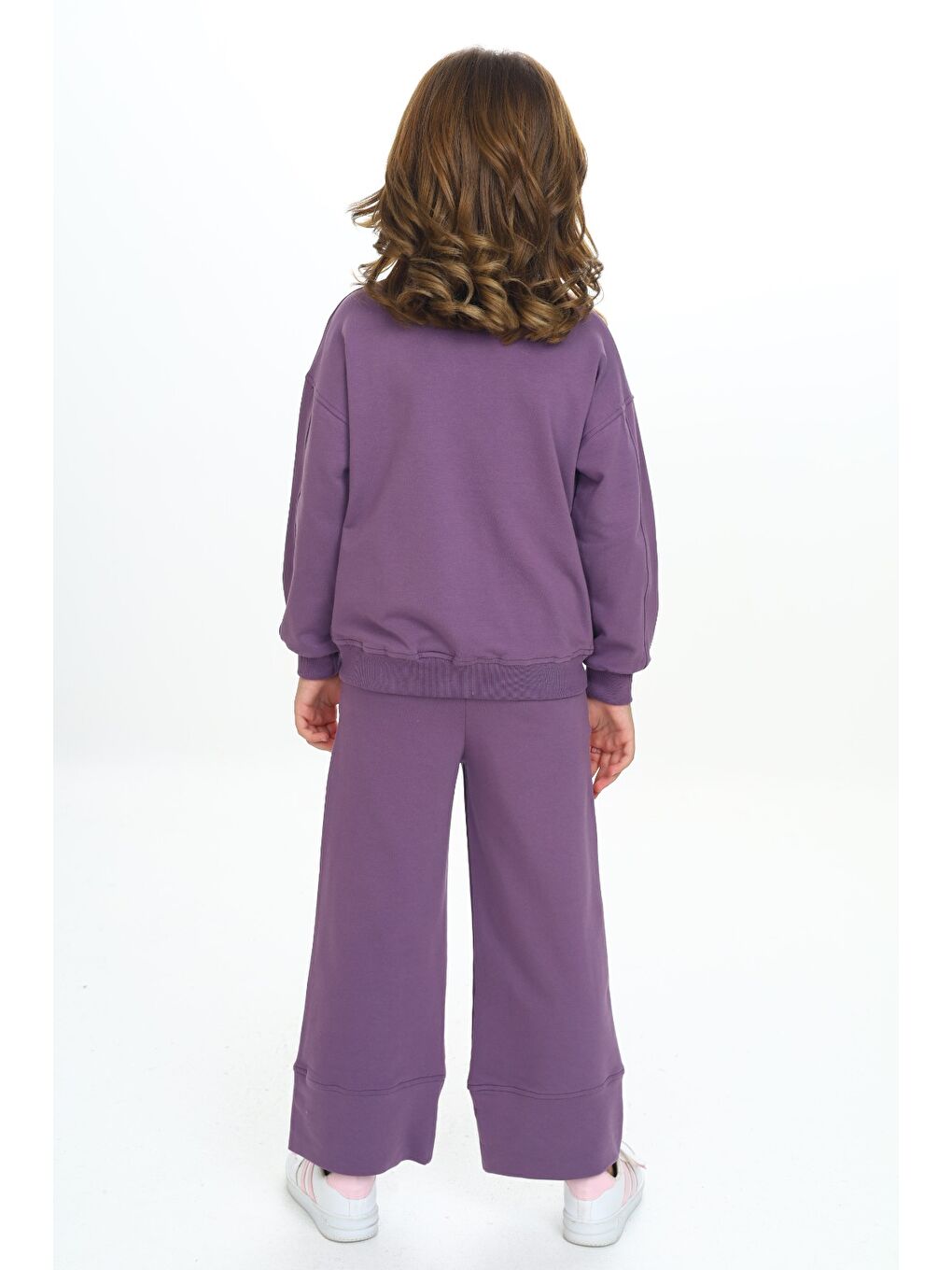 Mor Kız Çocuk Nakışlı Eşofman Takım-4