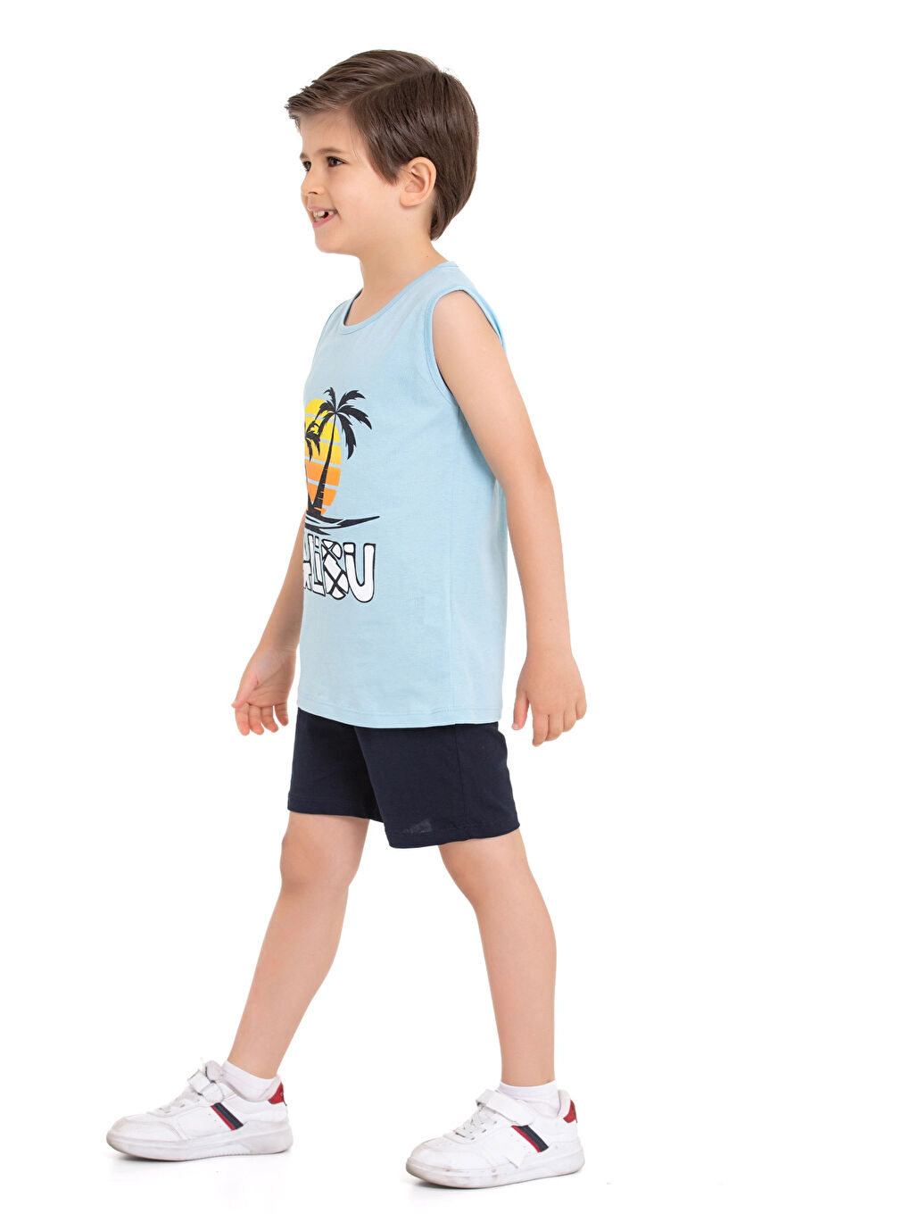 Mavi Malibu Baskılı Takım 15384-1-2