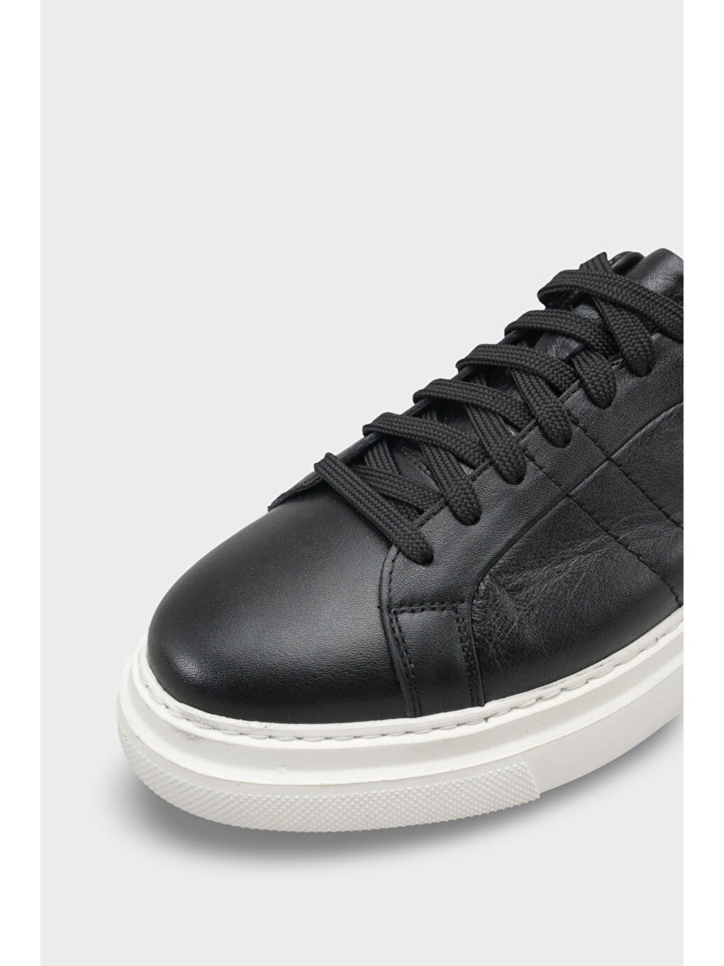 Siyah Bernardo Hakiki Deri Erkek Günlük Spor Ayakkabı Sneaker-2