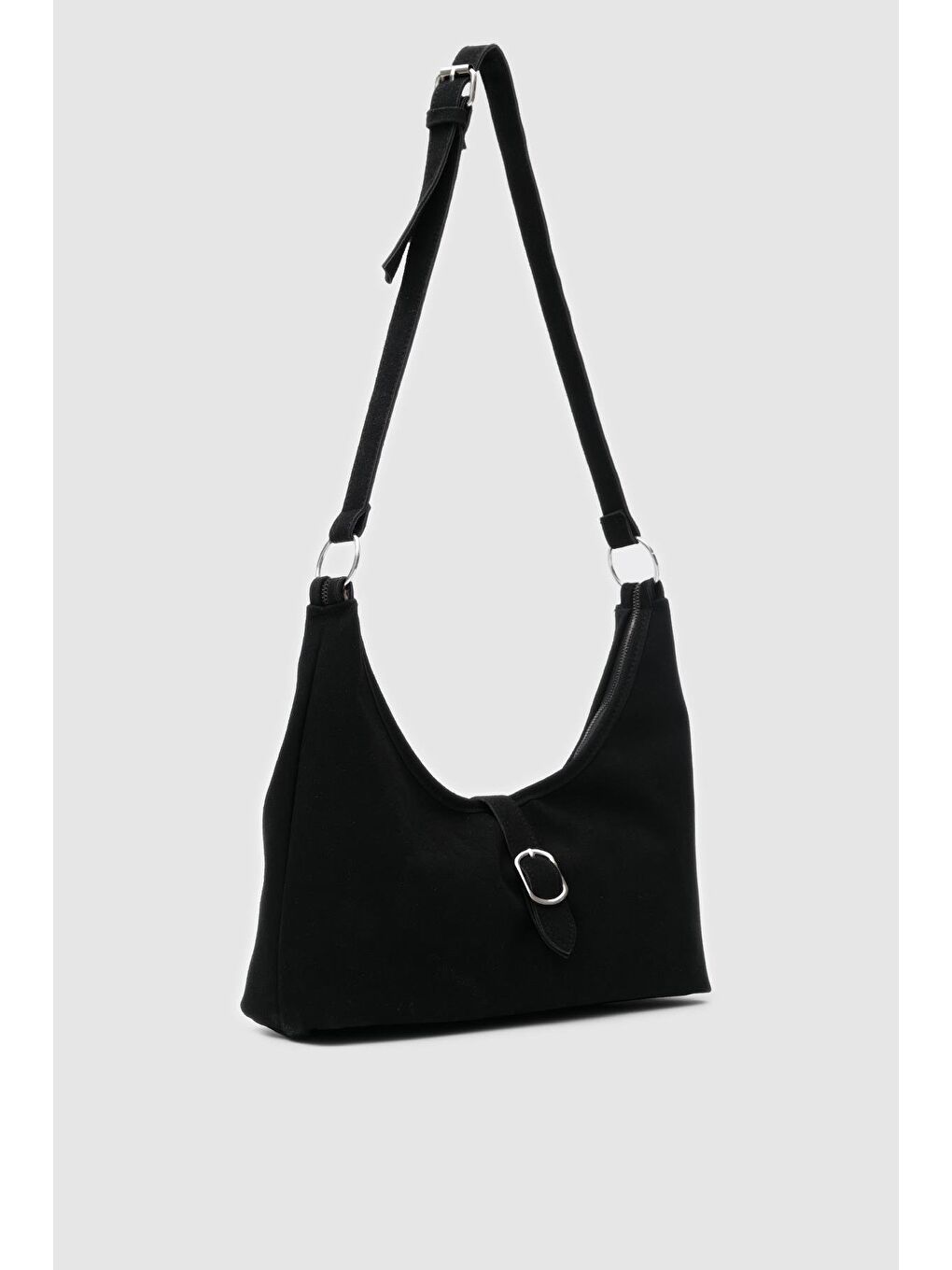 Marilla Süet Vintage Omuz Çantası Siyah-1