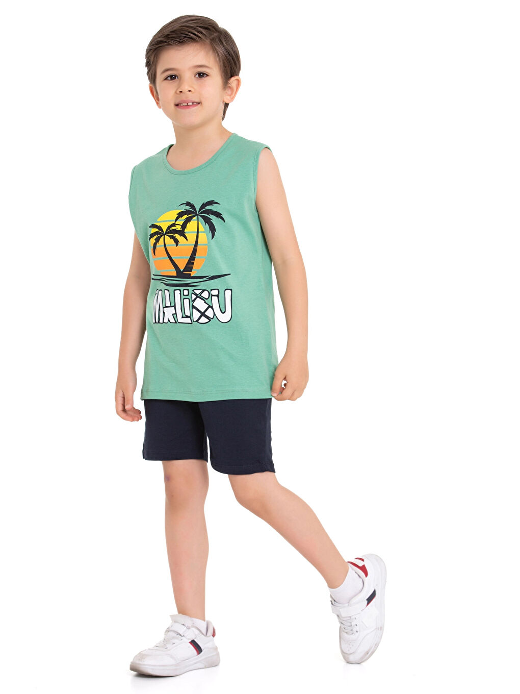 Yeşil Malibu Baskılı Takım 15384-1-1