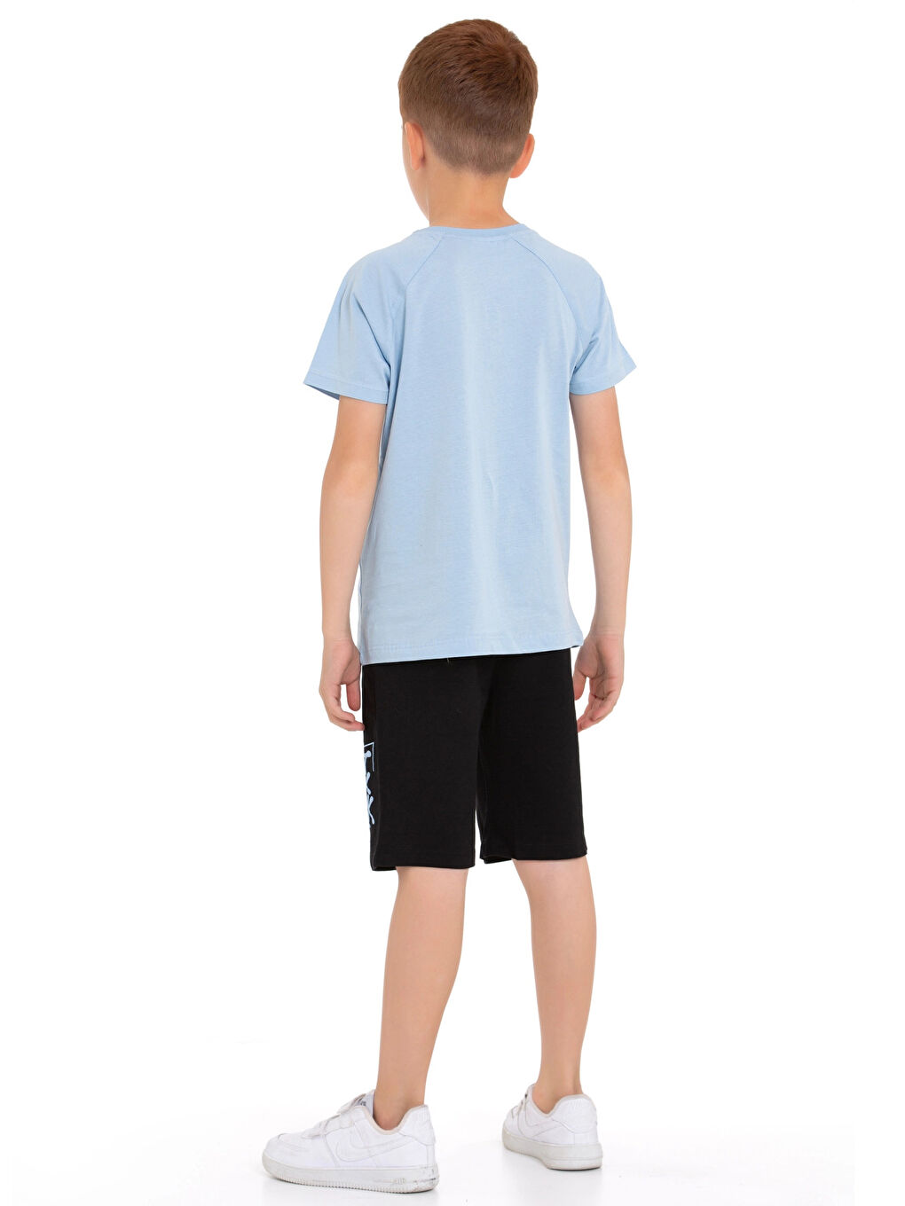 Mavi Dont Look Baskılı Erkek Şortlu Takım 73309-1-4