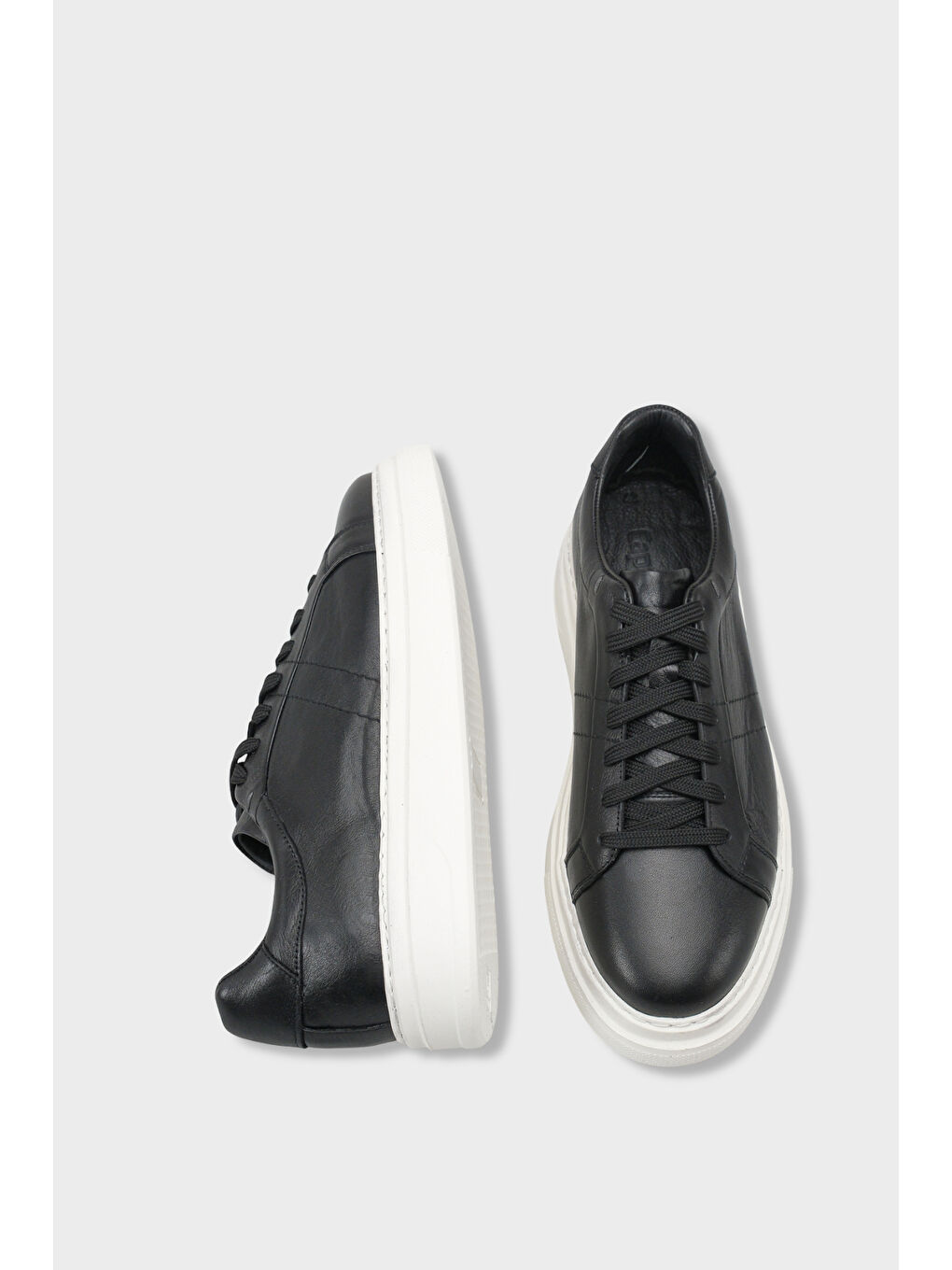 Siyah Bernardo Hakiki Deri Erkek Günlük Spor Ayakkabı Sneaker-4