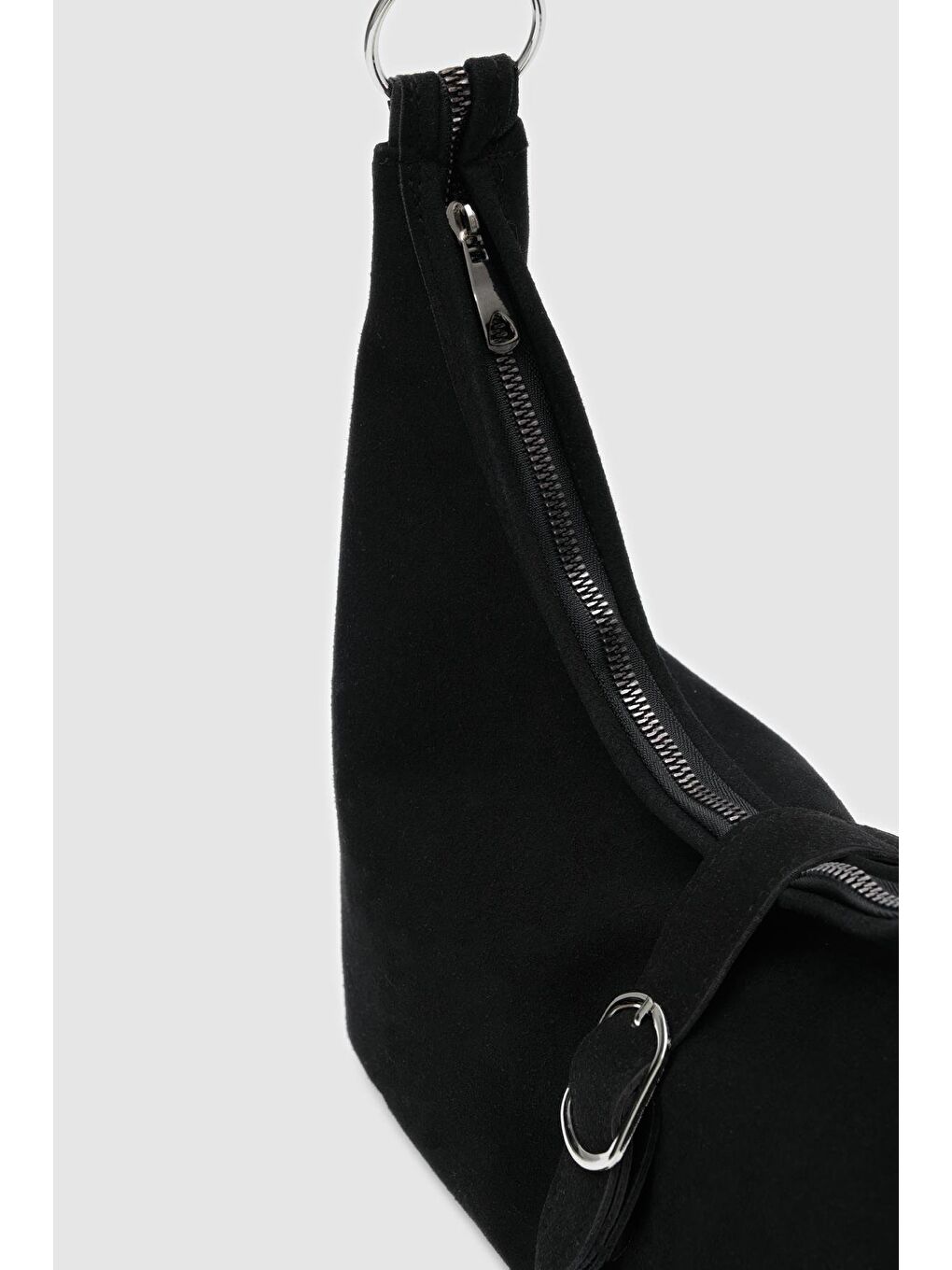 Marilla Süet Vintage Omuz Çantası Siyah-3