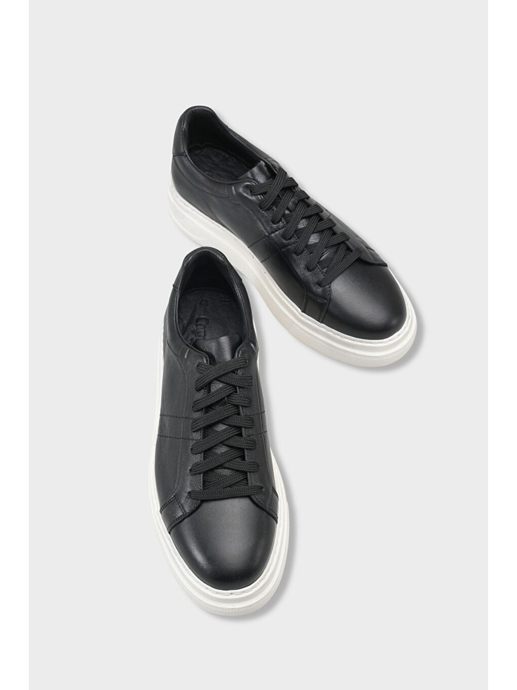 Siyah Bernardo Hakiki Deri Erkek Günlük Spor Ayakkabı Sneaker-5