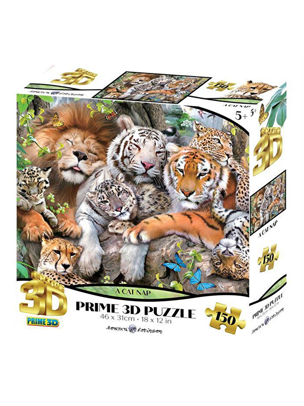 Prime 3D Karışık Vahşi Kediler 150 Parça Puzzle 10872