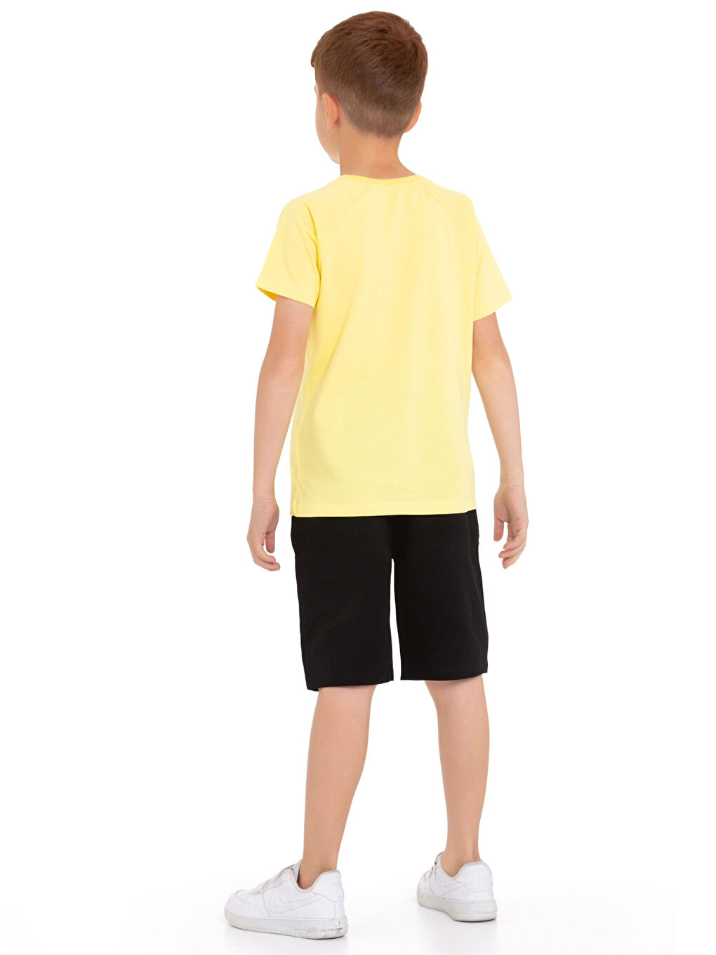 Sarı Dont Look Baskılı Erkek Şortlu Takım 73309-1-4