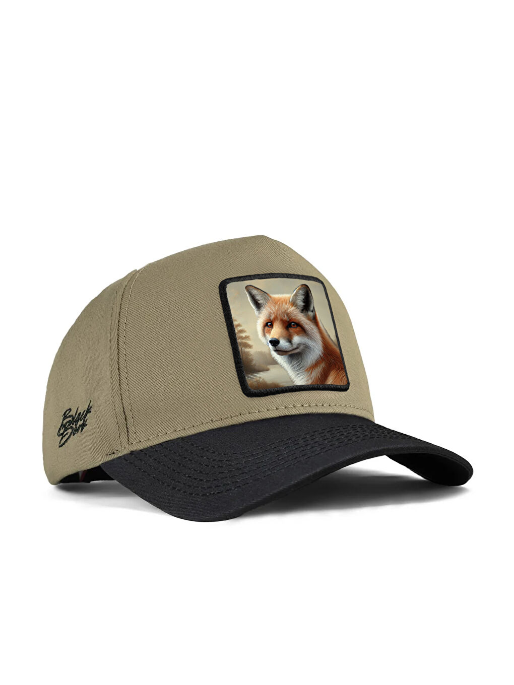 Tilki Logolu Siyah-Vizon Beyzbol Şapka