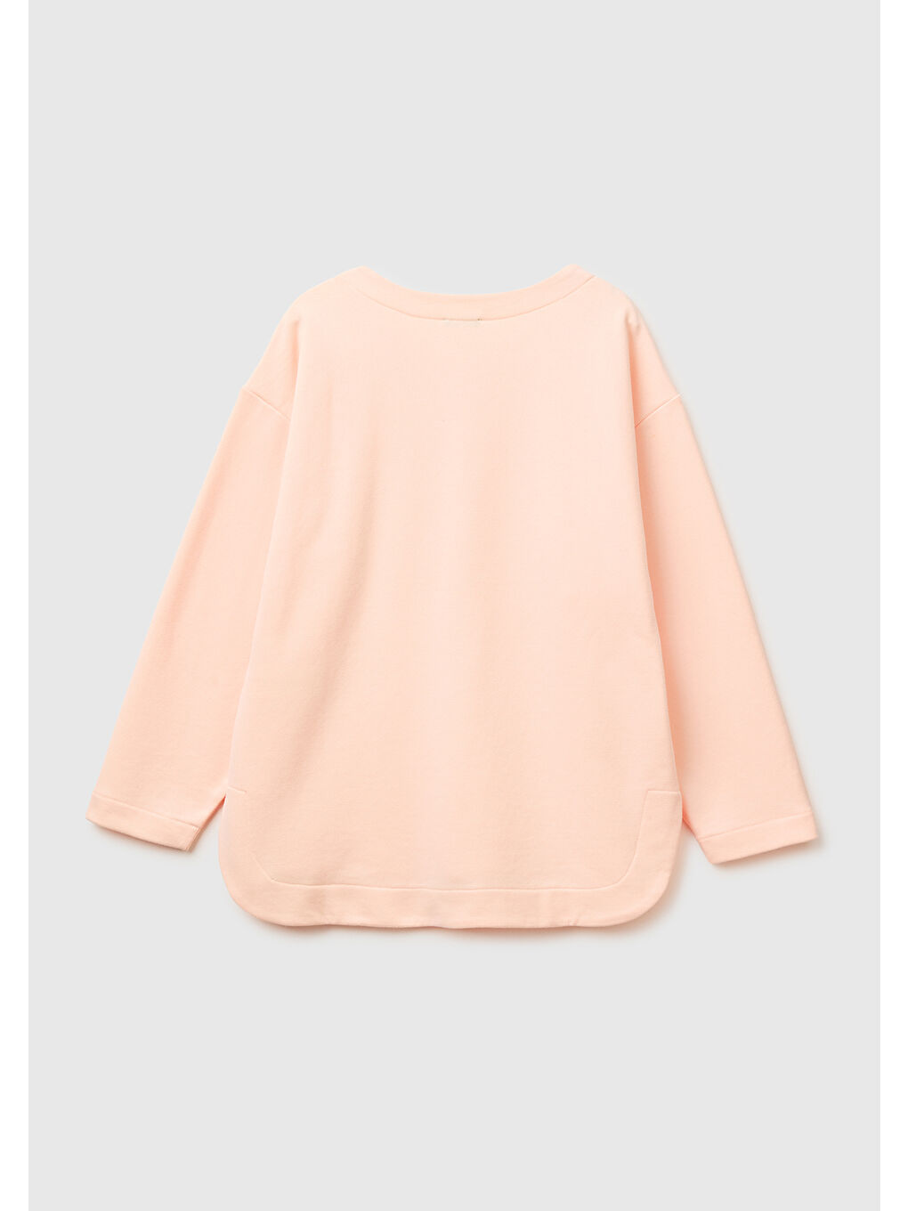 Ekru Kadın Krem Pamuk Karışımlı Simli Baskılı Yuvarlak Yaka Sweatshirt-1