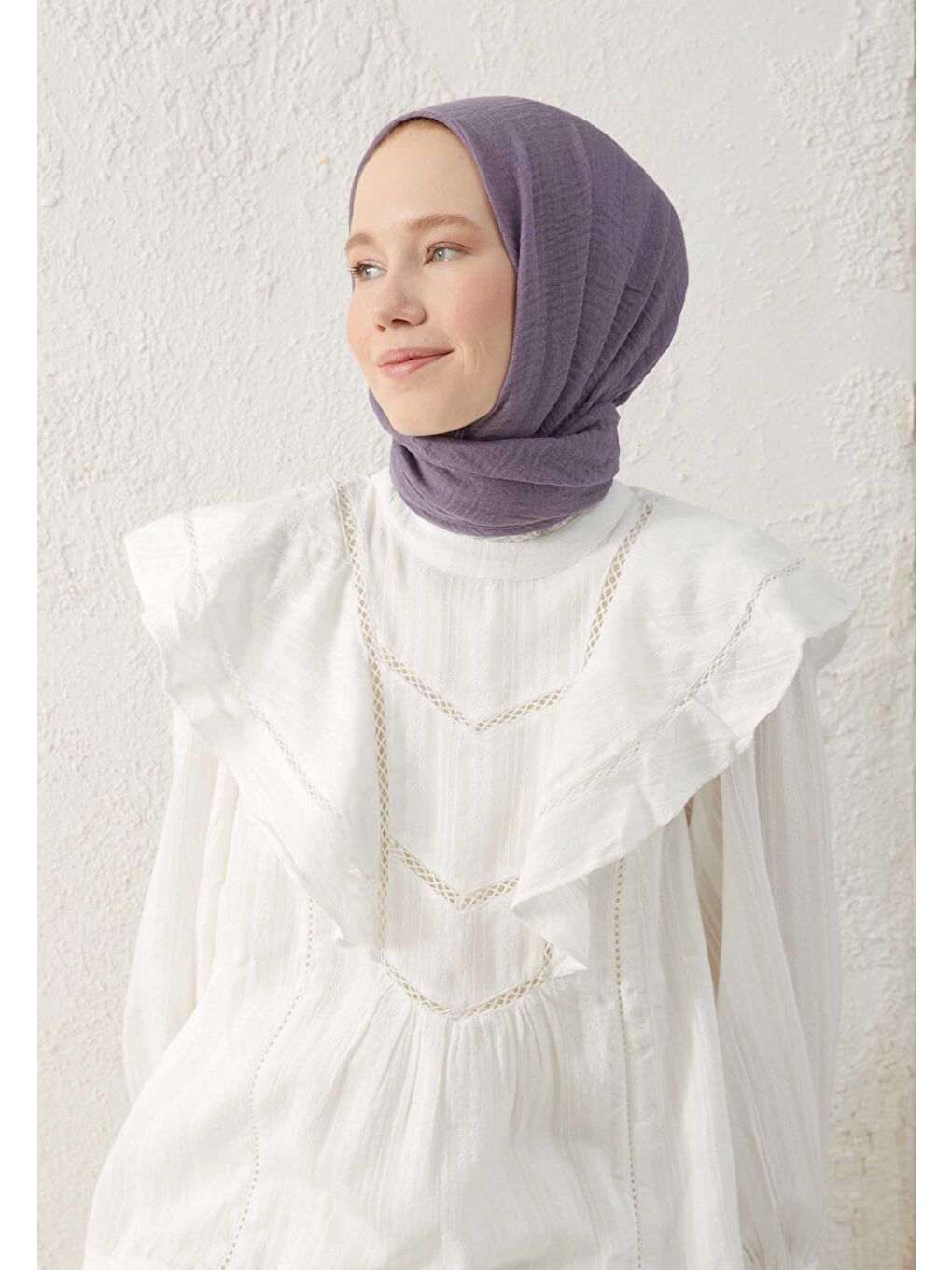 Lila Bürümcük Şal Lavanta-2