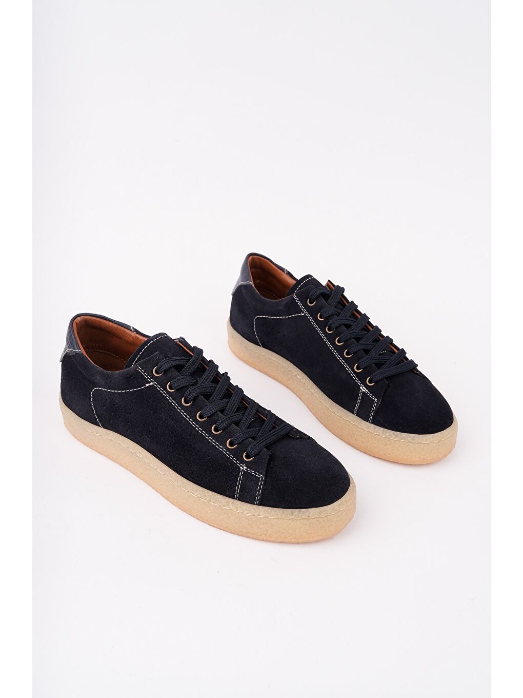 Lacivert MİDWAY Bağcıklı Hakiki Deri Erkek Günlük Sneaker Spor Ayakkabı-2