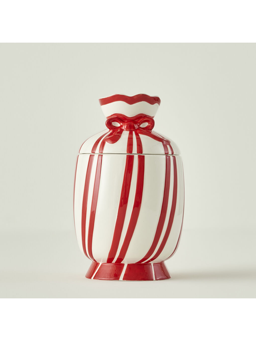 Merry Yılbaşı Seramik Kavanoz Kırmızı (860 cc)