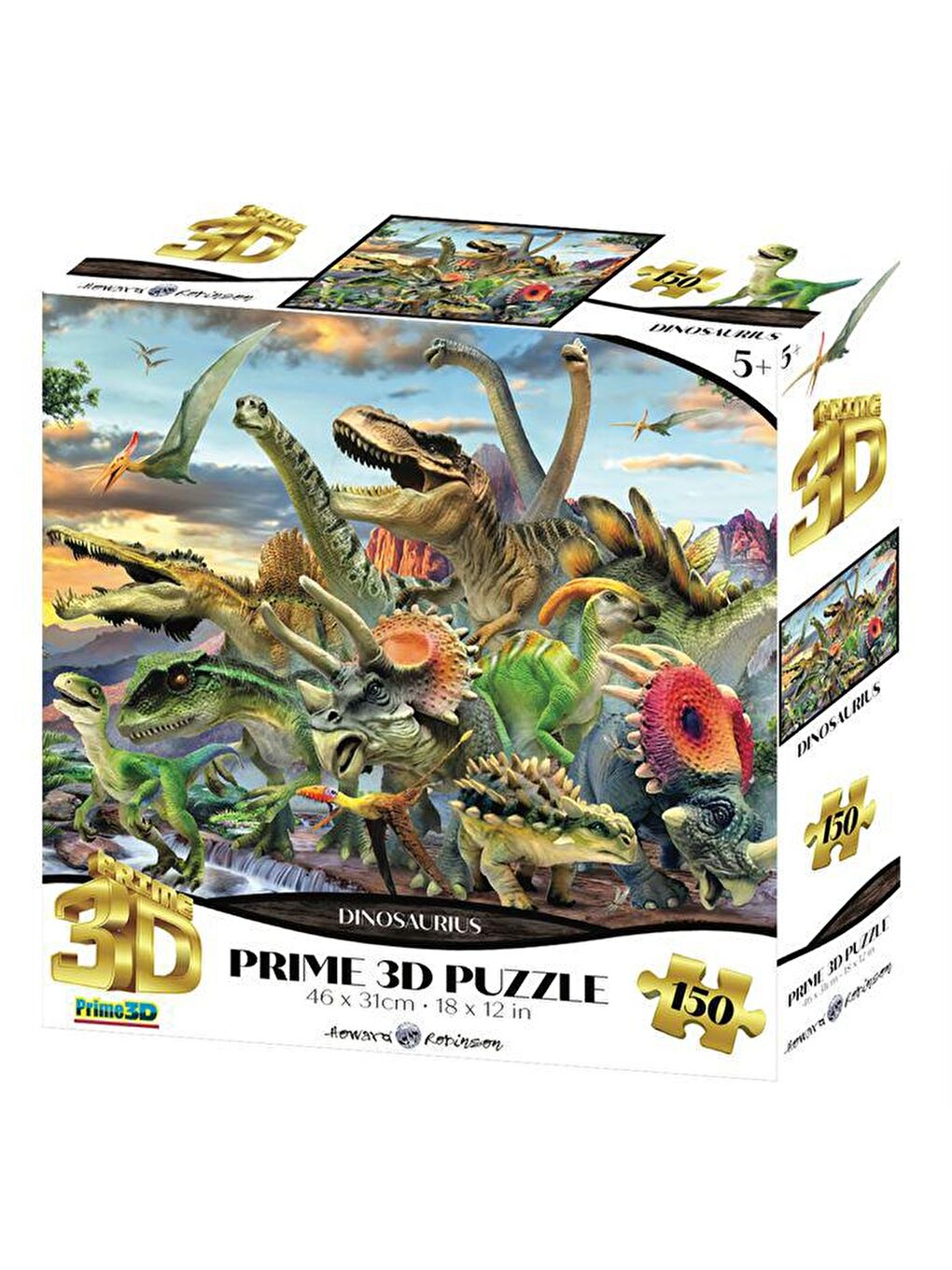 Prime 3D Karışık Dinozorlar 150 Parça Puzzle 10889