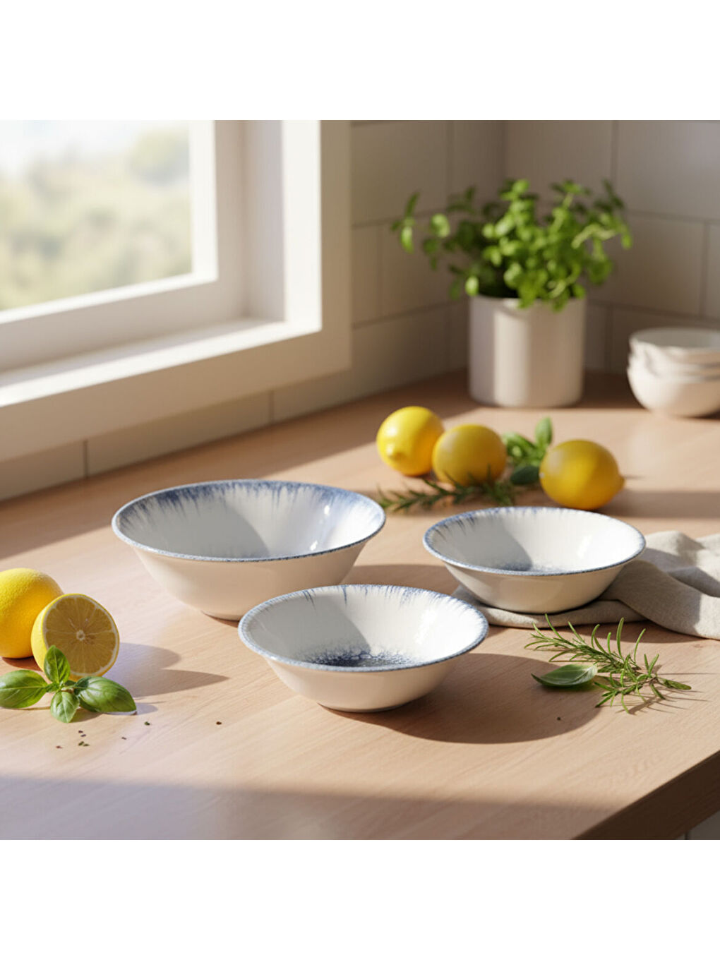 Ekru Enternasyonel Antares 3 Parça Kase Seti 16 cm & 19 cm 14711-2