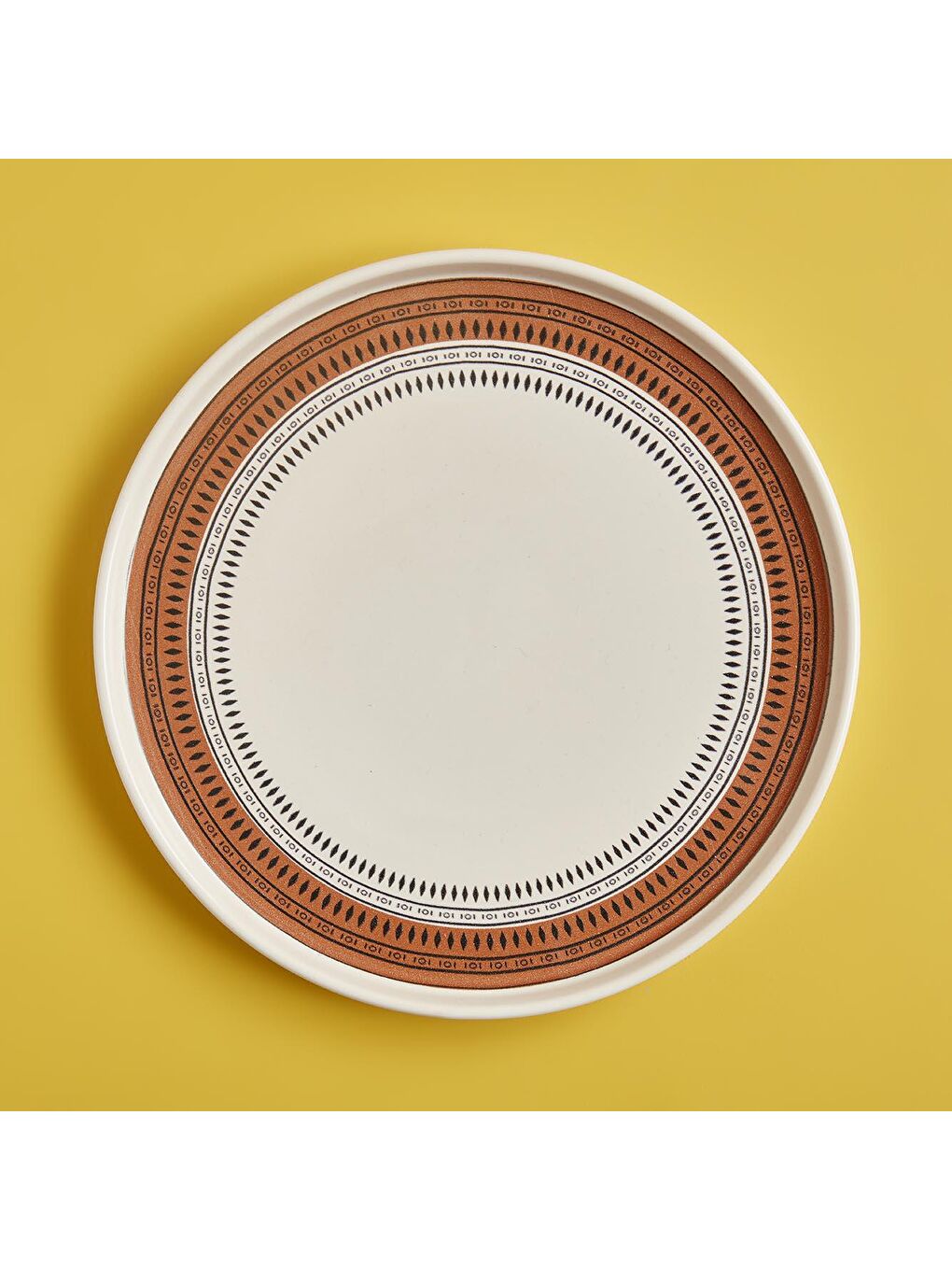 Kahverengi Terra Seramik Servis Tabağı Kiremit (26 cm)