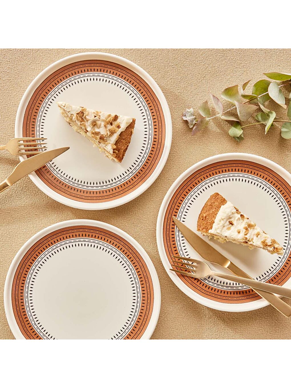 Kahverengi Terra Seramik Servis Tabağı Kiremit (26 cm)-1