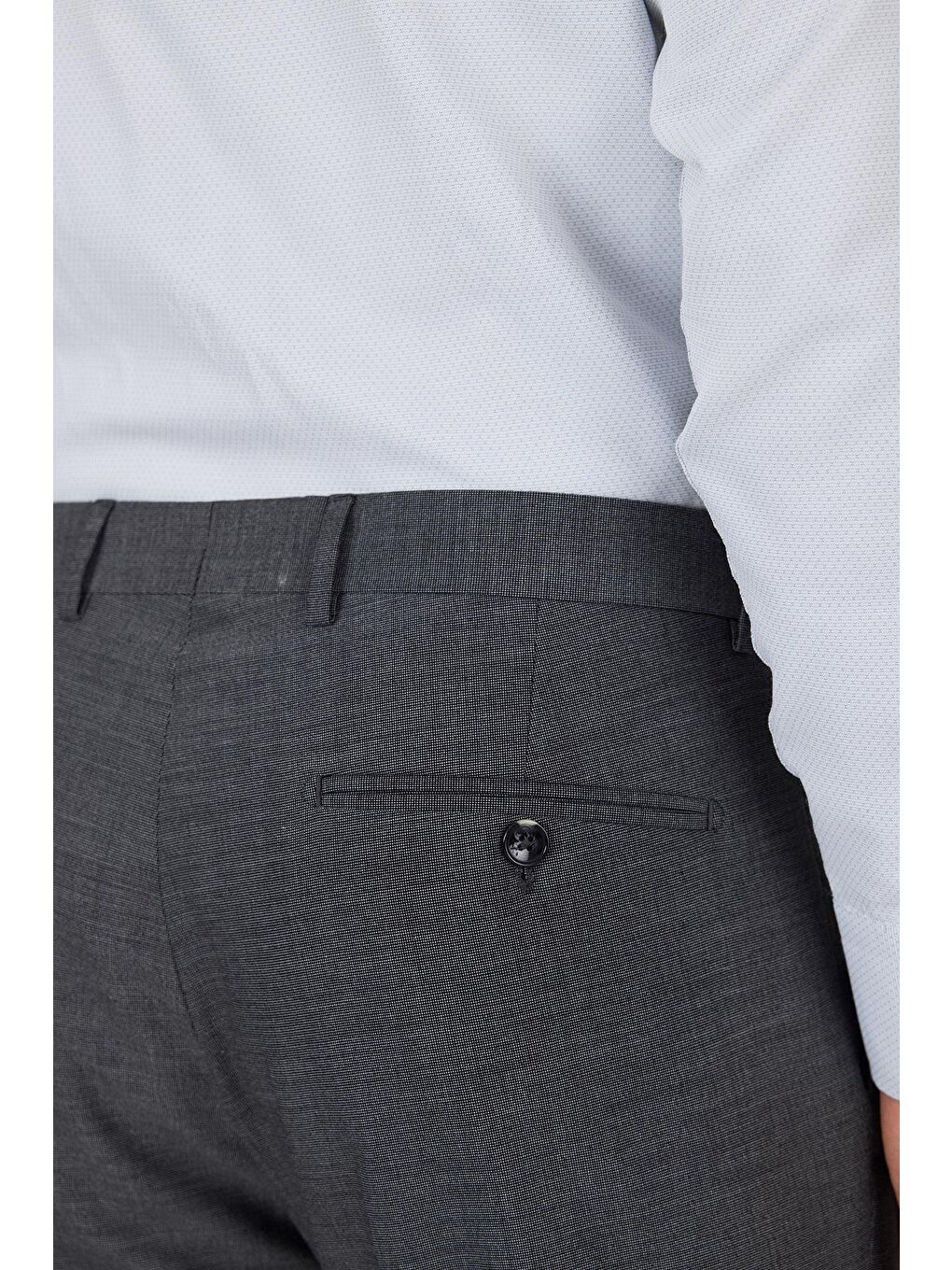 Siyah Esnek Yandan Cepli Comfort Fit Classic Pantolon 1003250151-4