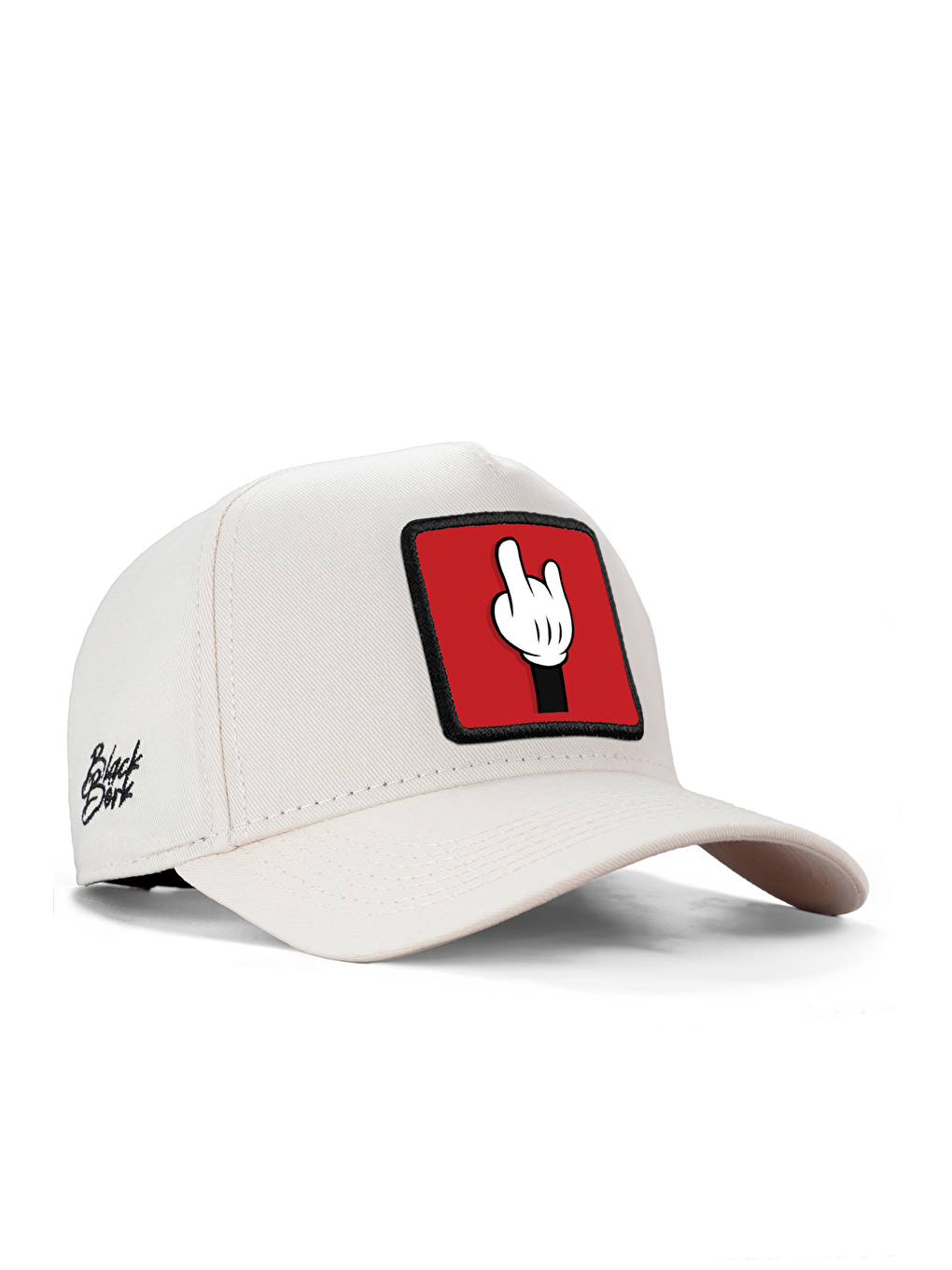 Parmak Logolu Bej Beyzbol Premium Şapka