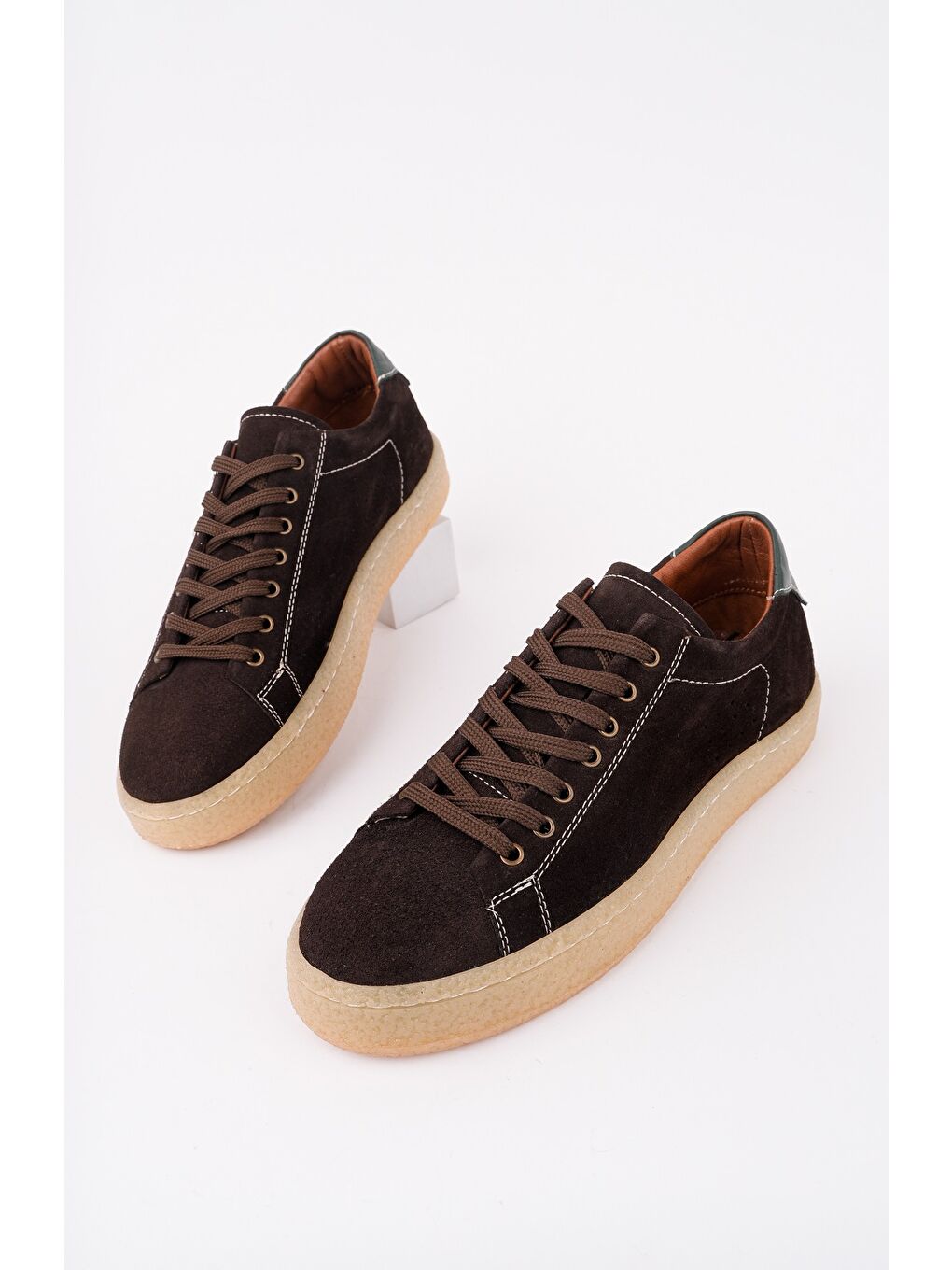 Kahverengi MİDWAY Bağcıklı Hakiki Deri Erkek Günlük Sneaker Spor Ayakkabı-5