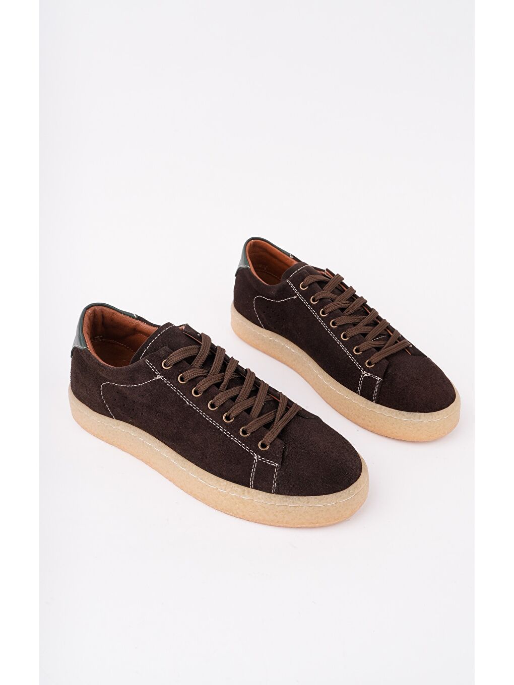 Kahverengi MİDWAY Bağcıklı Hakiki Deri Erkek Günlük Sneaker Spor Ayakkabı-6