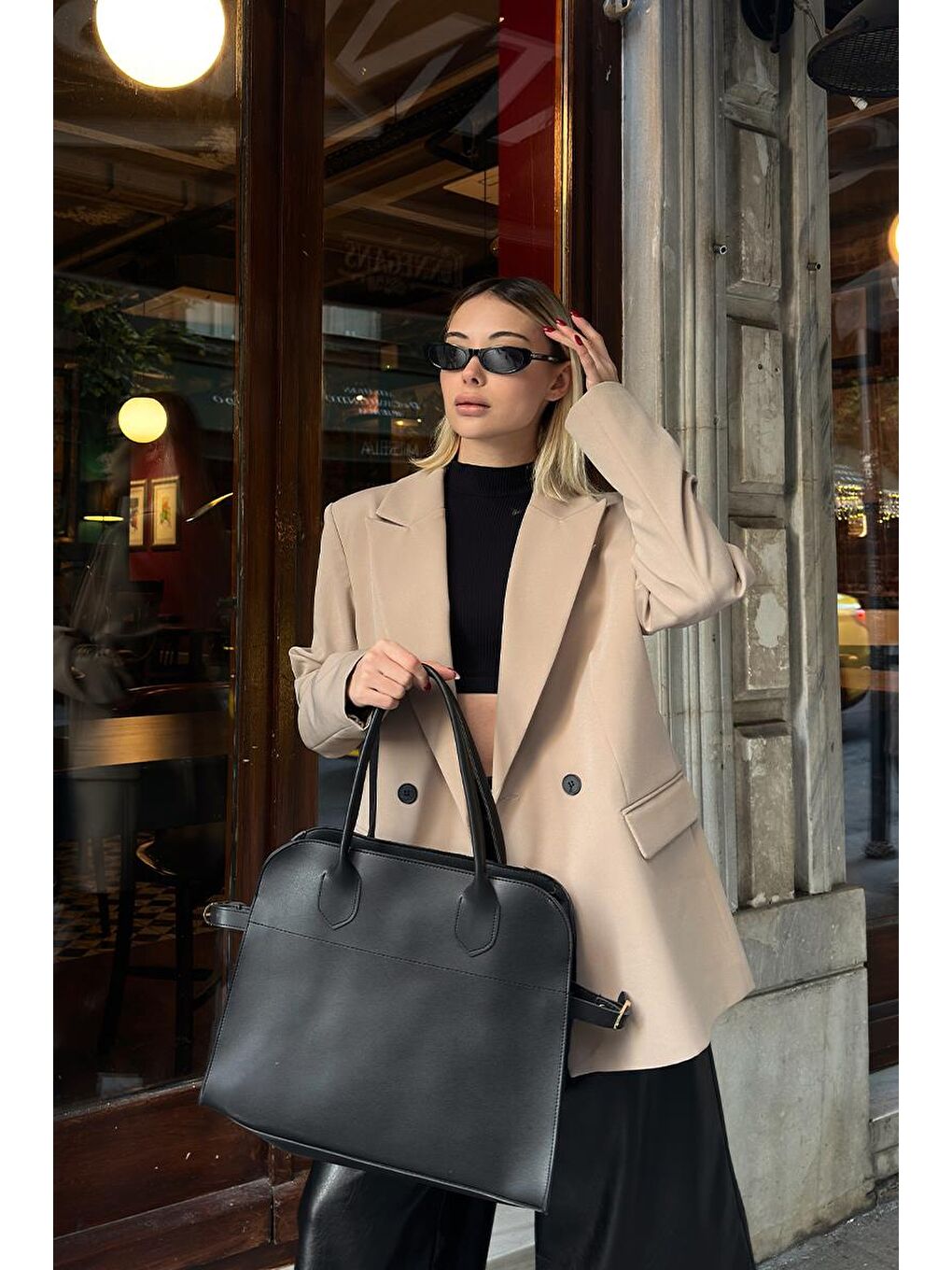 Piedra Omuz Çantası  Siyah-10