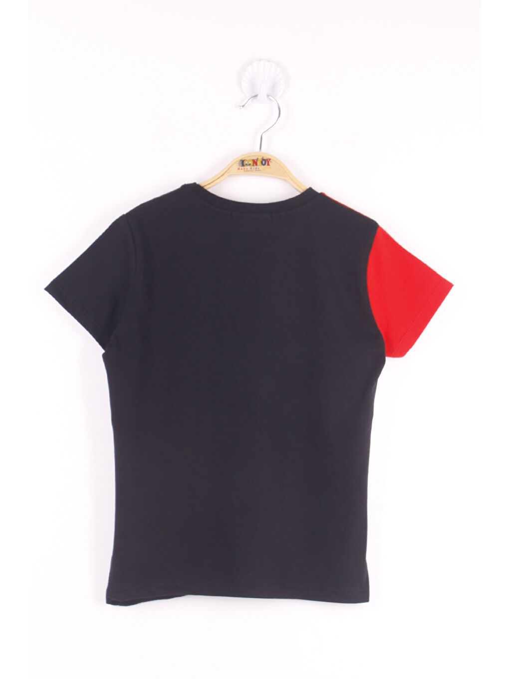 Siyah Erkek Çocuk Black Baskılı Garnili Tişört-1