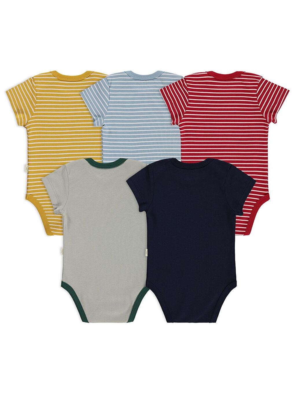 Baby Araç Baskılı Çizgi Empirmeli 5 Li 0-36 Ay Çıtçıtlı Badi - Kırmızı 2-3 Yaş-8