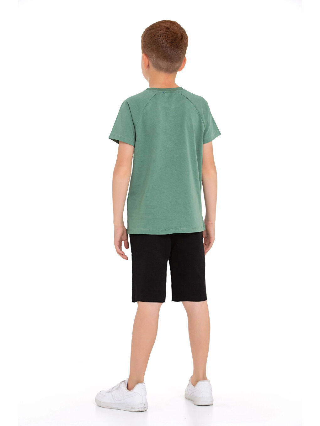 Haki Dont Look Baskılı Erkek Şortlu Takım 73309-1-4