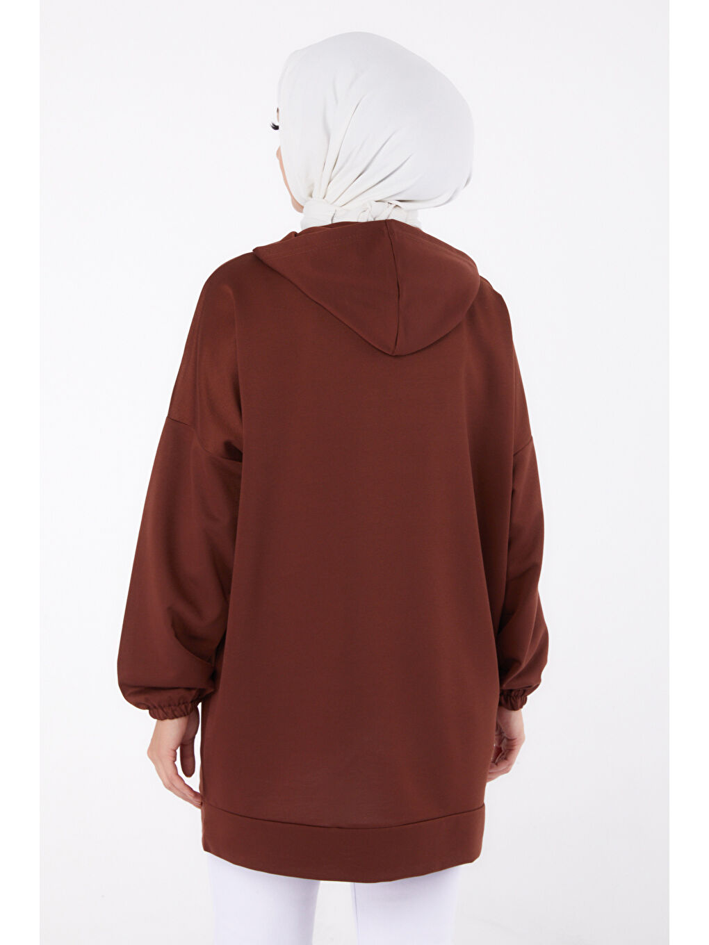 Kahverengi Baskılı Sweatshirt Kahve - 13333-3