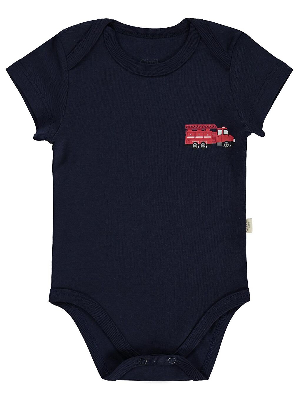 Baby Araç Baskılı Çizgi Empirmeli 5 Li 0-36 Ay Çıtçıtlı Badi - Kırmızı 2-3 Yaş-11