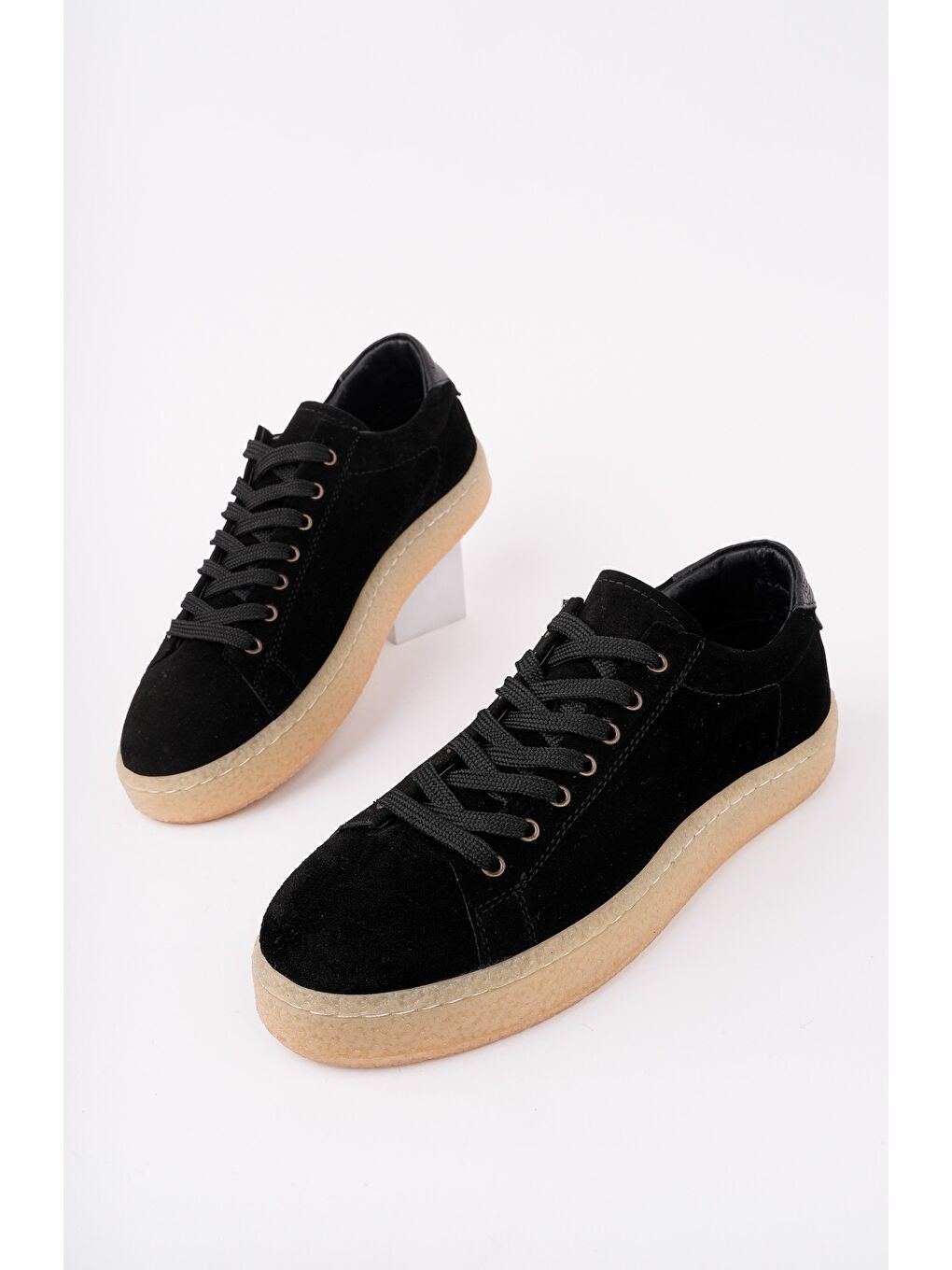 Siyah MİDWAY Bağcıklı Hakiki Deri Erkek Günlük Sneaker Spor Ayakkabı-1