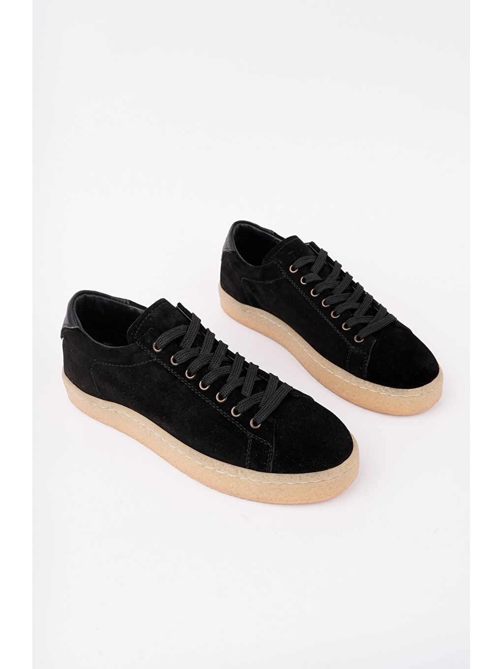 Siyah MİDWAY Bağcıklı Hakiki Deri Erkek Günlük Sneaker Spor Ayakkabı-2