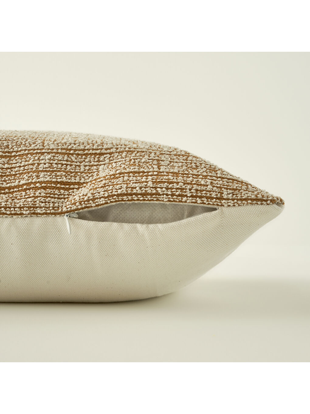 Sarı Nino Dekoratif Kırlent Kılıfı Krem (43x43 cm)-2