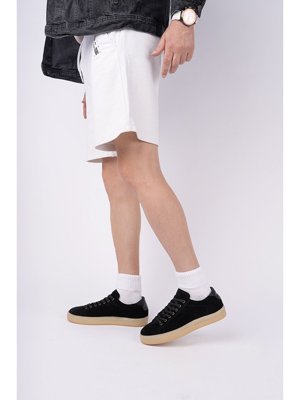 Siyah MİDWAY Bağcıklı Hakiki Deri Erkek Günlük Sneaker Spor Ayakkabı-4