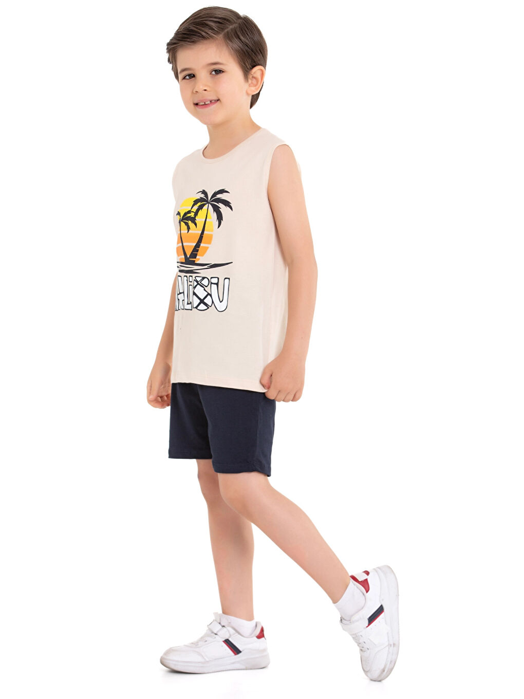 Kahverengi Malibu Baskılı Takım 15384-1-1