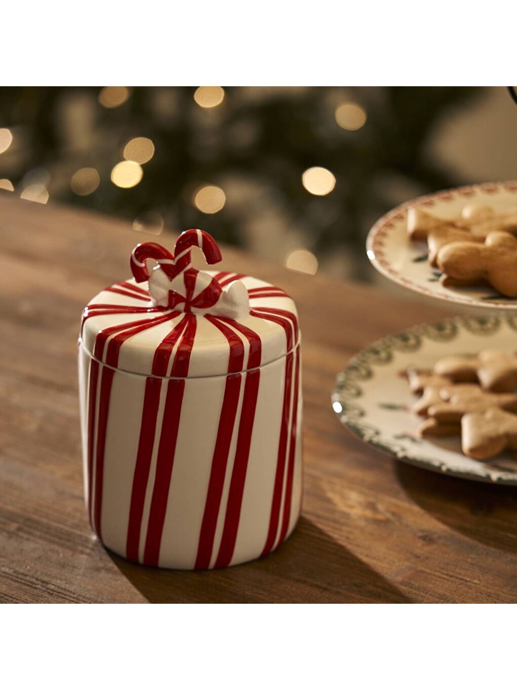 Merry Yılbaşı Seramik Kavanoz Kırmızı (960 cc)-3