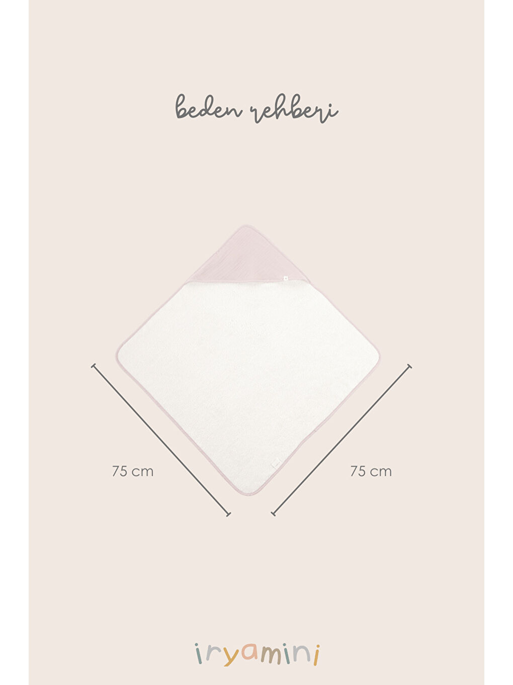 Joy of Colors Organik Pamuk Müslin Bebek Kundak Bej 75x75-1