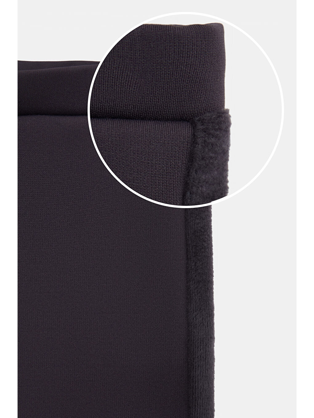 Antrasit Kız Çocuk İçi Pelüş Yan Panel Tüylü Extra Kalın Kışlık Tayt-2