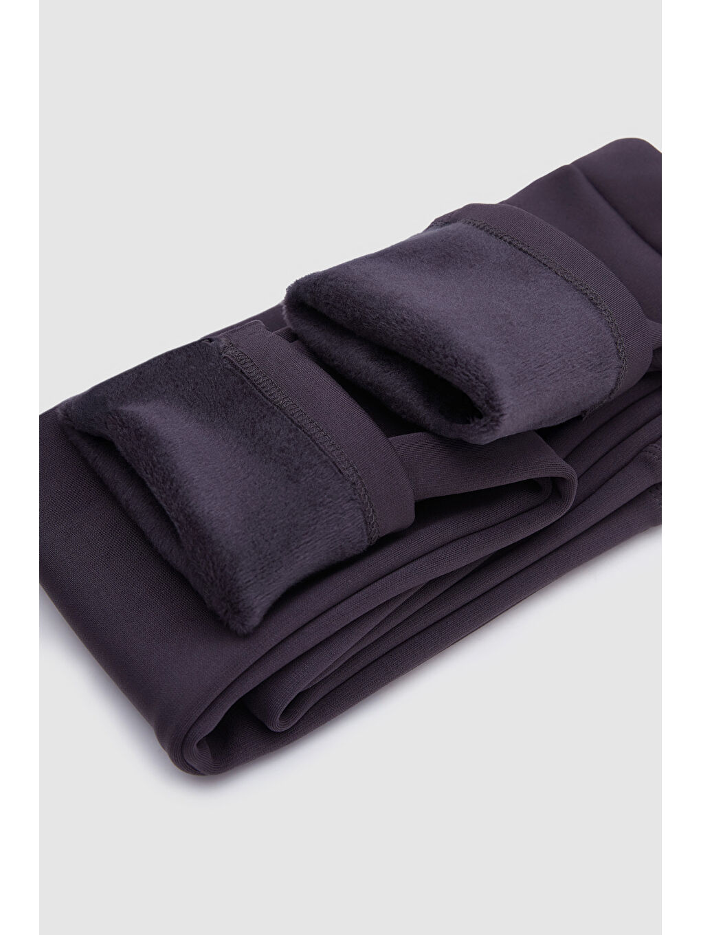 Antrasit Kız Çocuk İçi Pelüş Yan Panel Tüylü Extra Kalın Kışlık Tayt-3