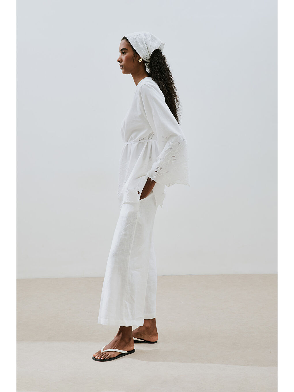 Nakış Detaylı Tunik Ekru-6