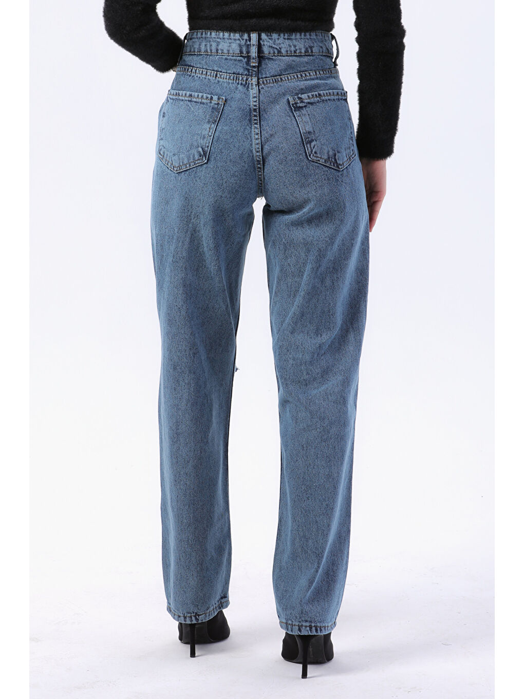 Mavi Palazzo Lazerli Jean Pantolon Koyu mavi Kar   23808-3