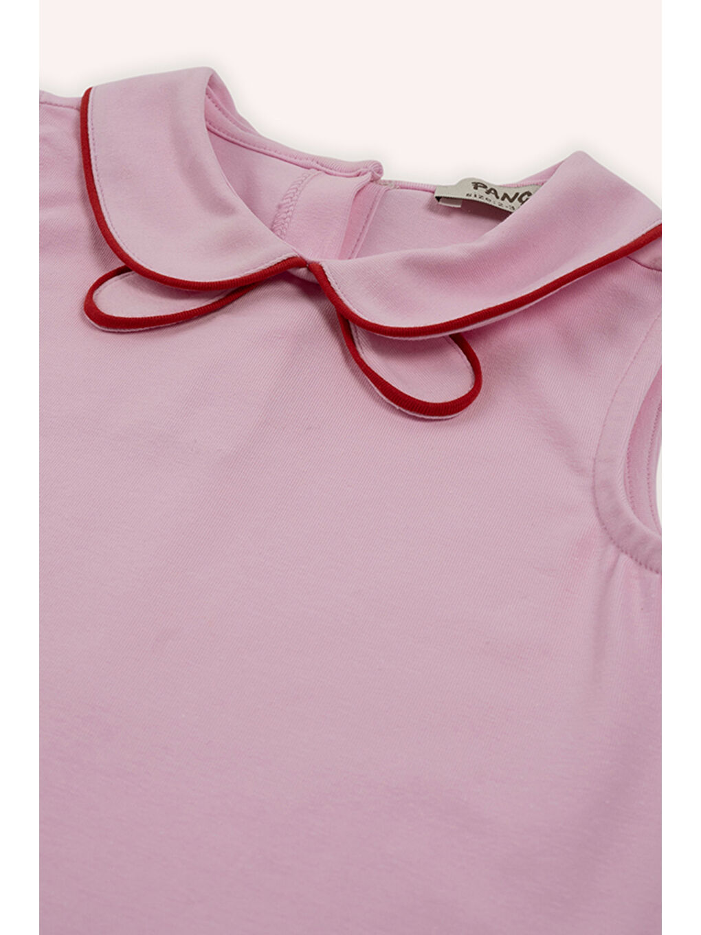 Kız Çocuk Bebe Yakalı Kolsuz T-Shirt Pembe-1