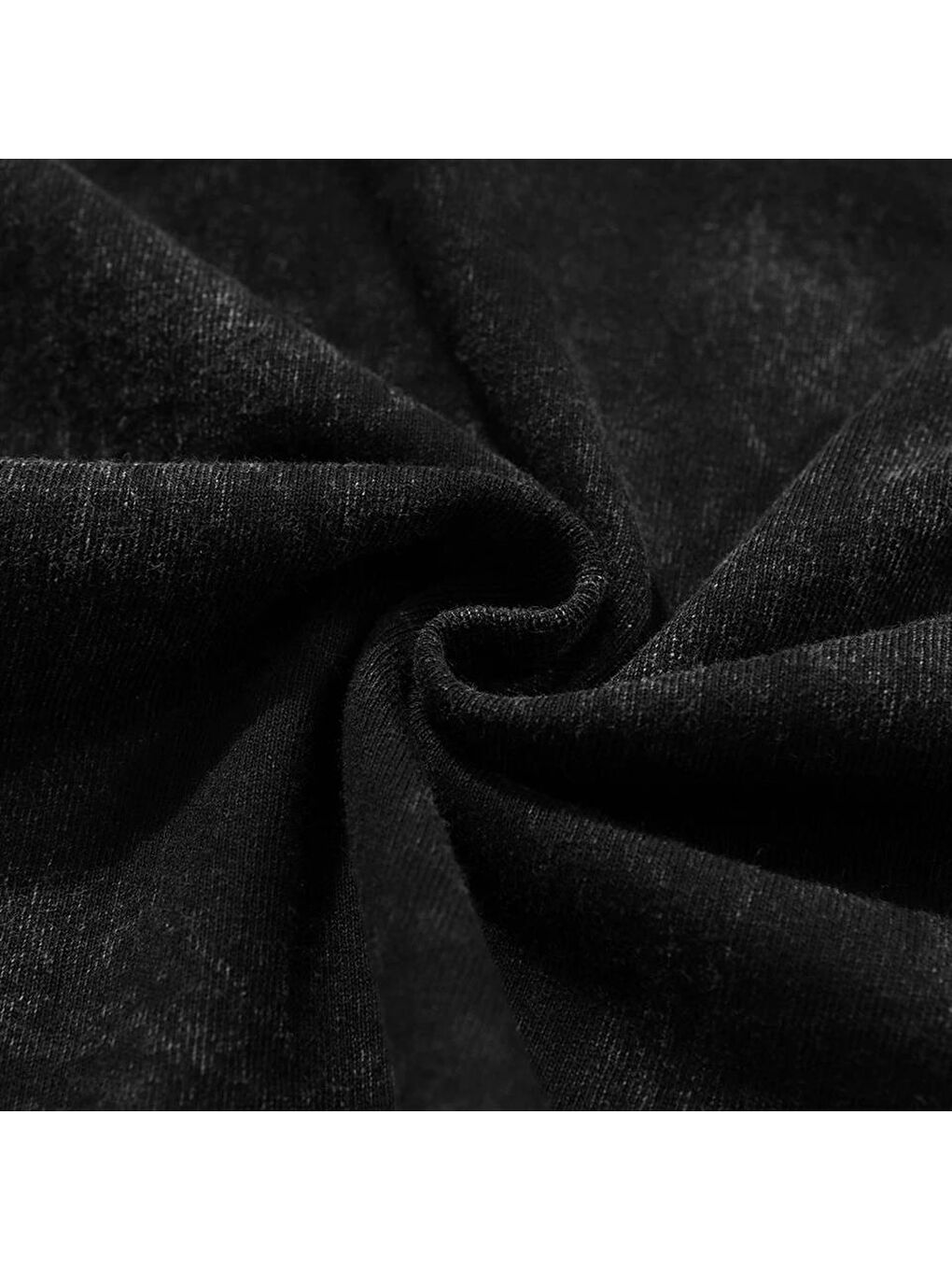 Antrasit Yıkamalı Triple Skeleton Unisex Eskitme T-shirt-2