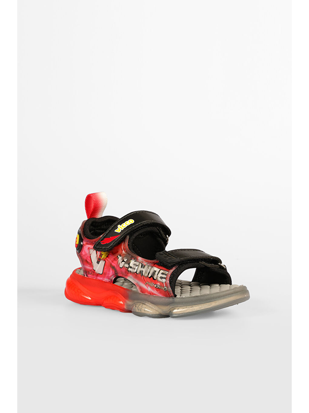 Felipe Işıklı Erkek Okul Öncesi Siyah Sandalet-2