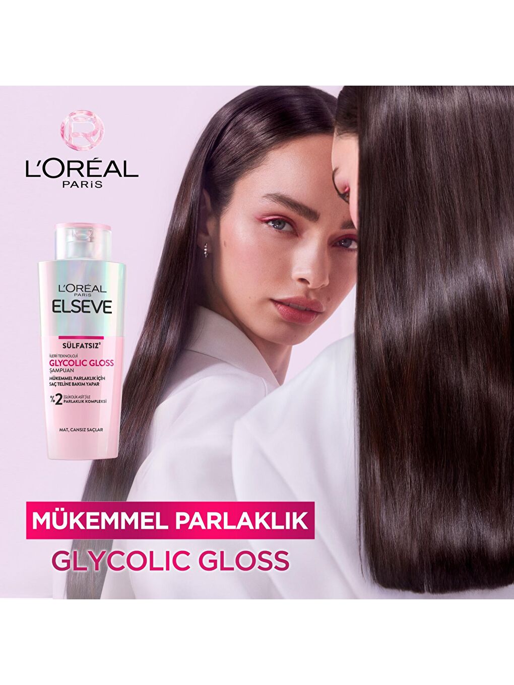 L'Oreal Paris Beyaz Elseve Glycolic Gloss Mükemmel Parlaklık için Bakım Yapan Şampuan 200 ml - 1