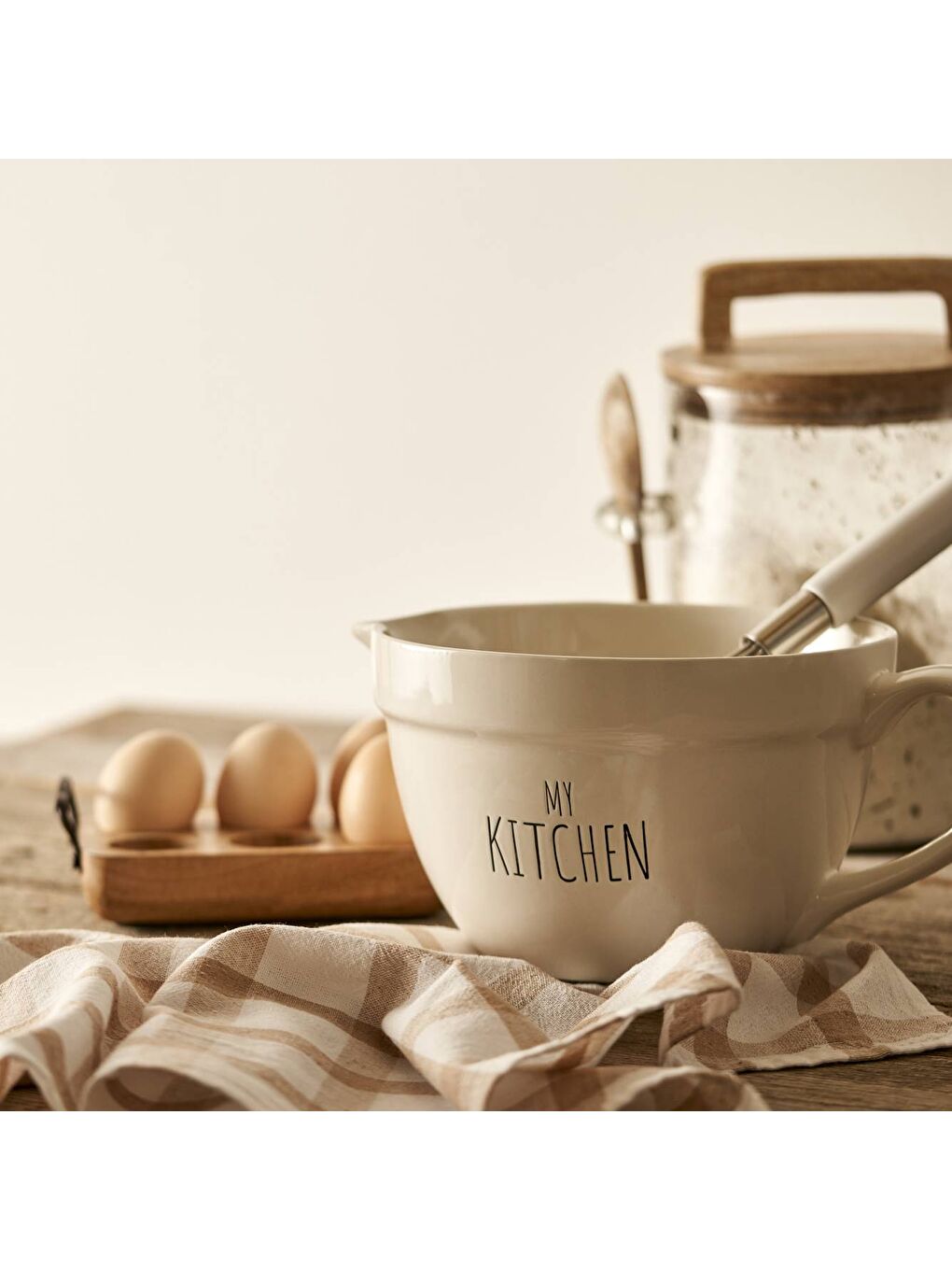 My Kitchen Seramik Karıştırma Kasesi Beyaz (1700 cc)-3