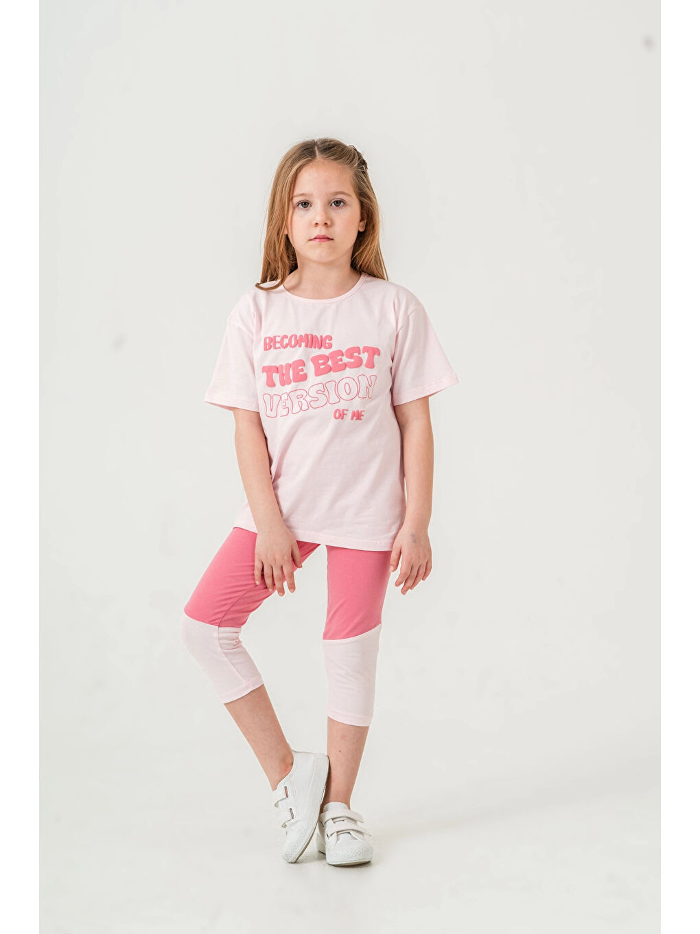 Pembe Best Version Baskılı Kız Çocuk Takım 50653