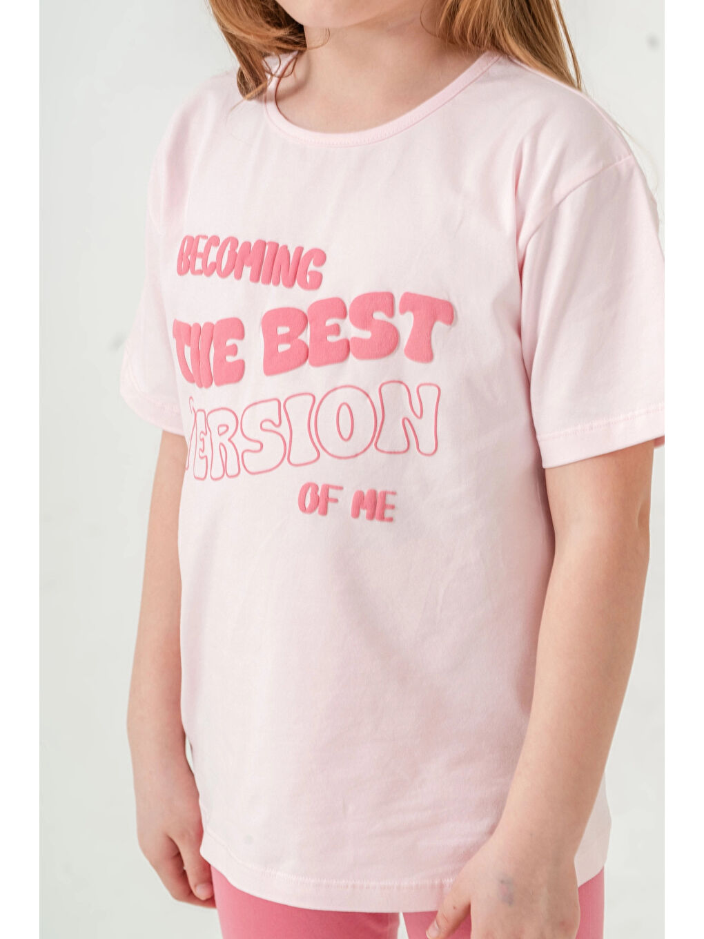 Pembe Best Version Baskılı Kız Çocuk Takım 50653-1