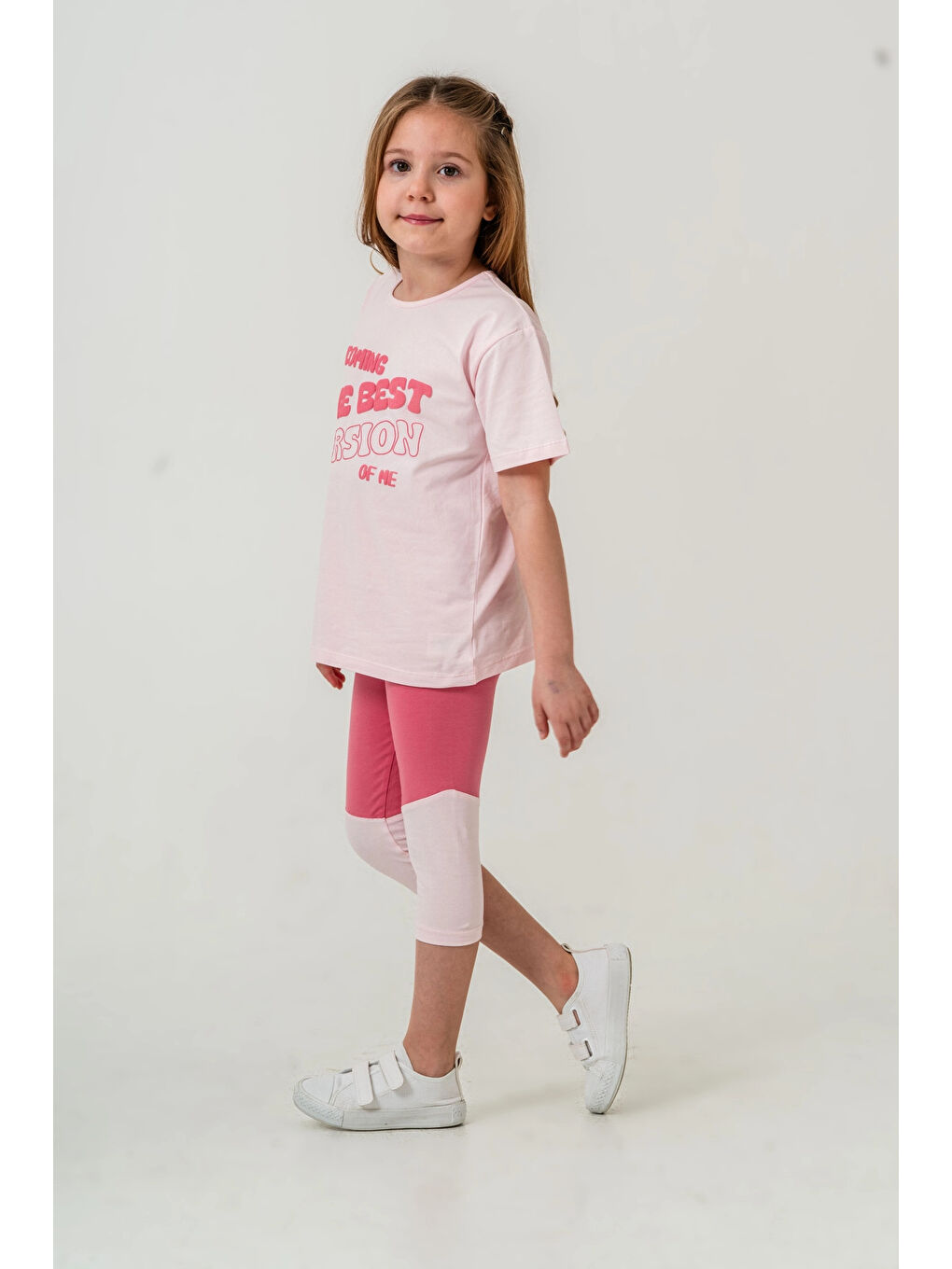 Pembe Best Version Baskılı Kız Çocuk Takım 50653-3
